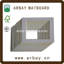 high quality acid free withe core picture frame matboard/cream core passepartout/black mount board