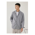 2022 Men's Grey Pinstripe Long Sleeve Shirt