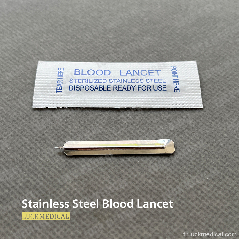 Tıbbi Paslanmaz Çelik Kan Lancet İğnesi