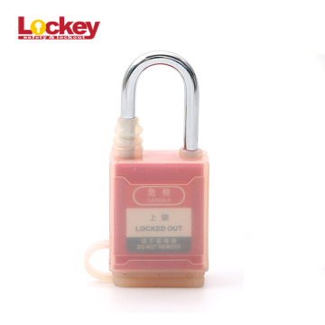 Steel Shackle Safety Padlock with Transparent Rubber Cover