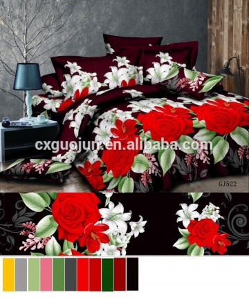 factory sale polyester fabric 3d disperse printed bedding sets