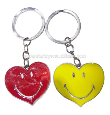 emoji alloy heart keychain;smiling face keychain;crazy face alloy keychain