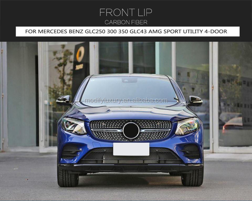 Carbon Fiber C253 Front Lip for Mercedes Benz GLC250 300 350 GLC43 4-Door 2015-2019