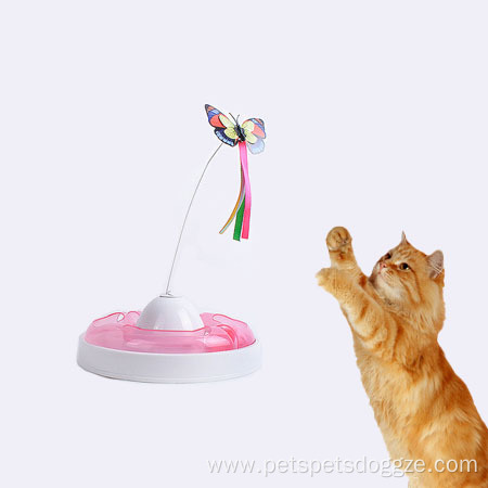 interactive cat toy plastic electric rotate cat toys