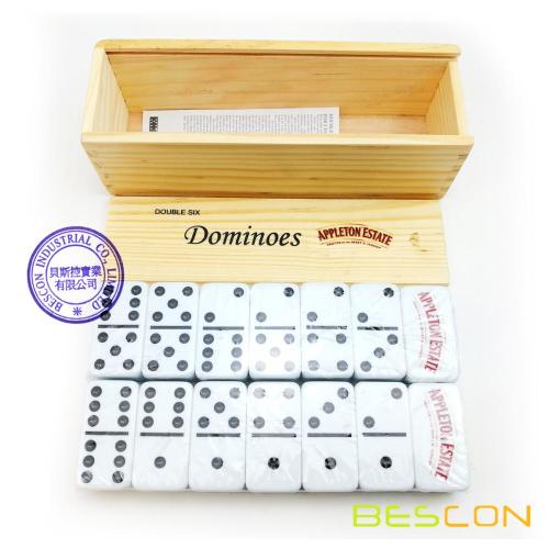 Wooden Box Packing Custom Logo Printing Dominoes