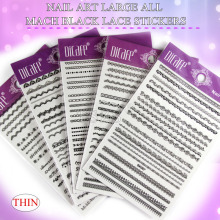 Beauty sticker Plastic Slice Lace Design DIY nail art black nail sticker