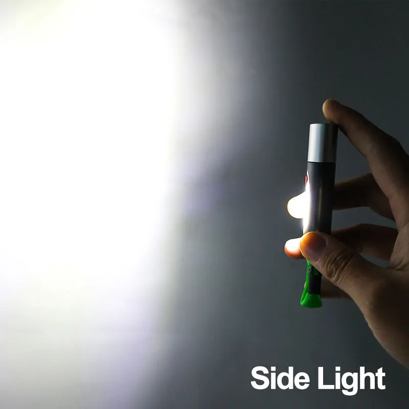 Compact Type-C Rechargeable Flashlight with Bright White Spotlight