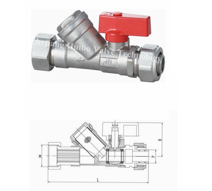 Nickel Plated Brass Ball Valve 3/4inch Used for Boiler