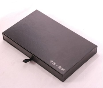luxury rigid drawer paper gift box in matte black