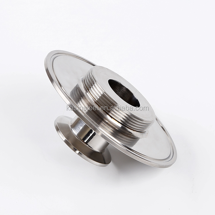 Stainless Steel Dairy Pipe Fitting Tri-clamp Male Threaded Adapter