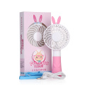 Nettes Kaninchen Cartoon Fan rosa bunte Mini