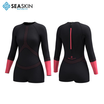 Seaskin belakang zip neoprene neoprene 3mm springsuit selancar