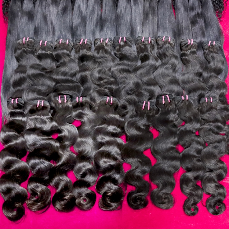 Wholesale double drawn body wave Bundle Vendor Virgin Cuticle Aligned Hair Free Sample 12A Siliky Brazilian Hair Bundle