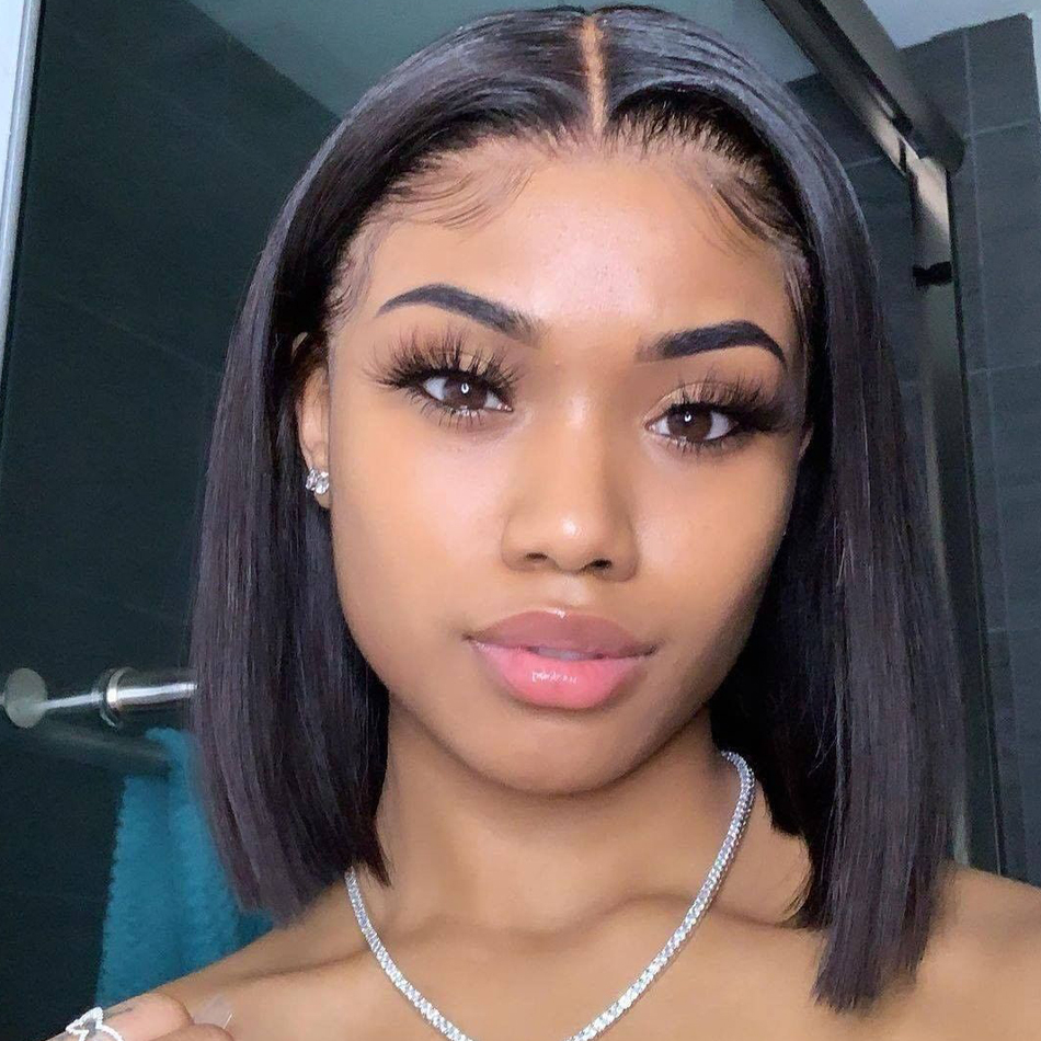 13*4 Lace Bob Cut Wigs Brazilian Human Hair Lace Front Wig For Black Women
