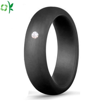 Fashion Silicone Ring With Diamond for Wedding