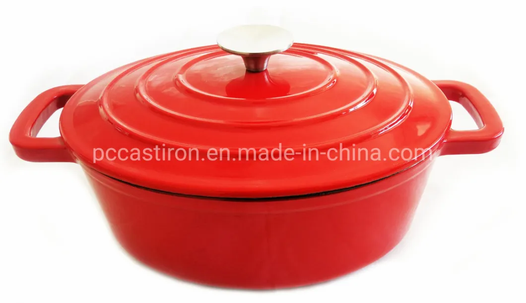 Enamel Porcelain Round Cast Iron Casserole 3qt 23cm China Factory