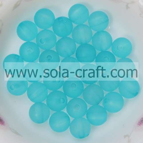 Popular 8MM Attractive Sky Blue Factory Price Plastic Shinny Acrylic Clear Matte Beads