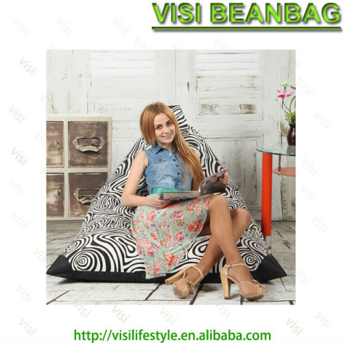 washable printing cotton fabric bean bag with nonwoven inner bag