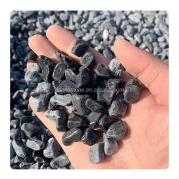 Natural Black Tumbled Cobblestones for Outdoor Garden and Landscape Decor