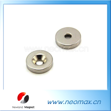 Magnets with countersunk single hole