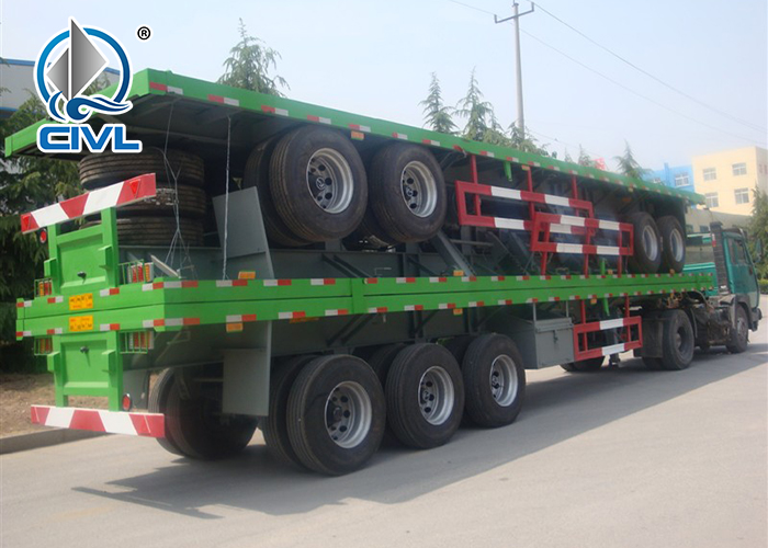 Semi remorque plateau 3 essieux (1) 3 axle flatbed semi trailer (1)