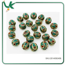 Oval Alternate Coral Turquoise Nepalese beads