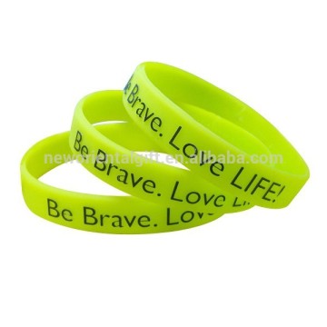 Embossed Printed Silicone Wristbands High Relief Silicone Wristbands