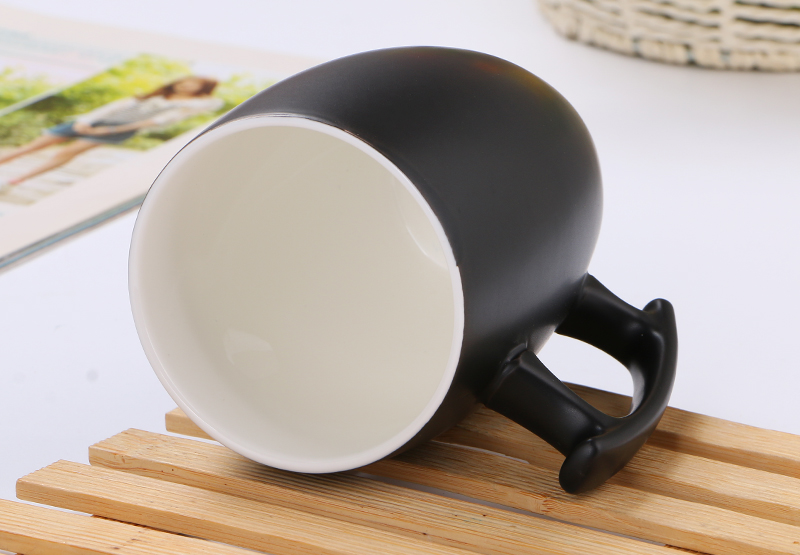 black ceramic cup