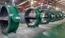 Rubber lining double eccentric butterfly valve