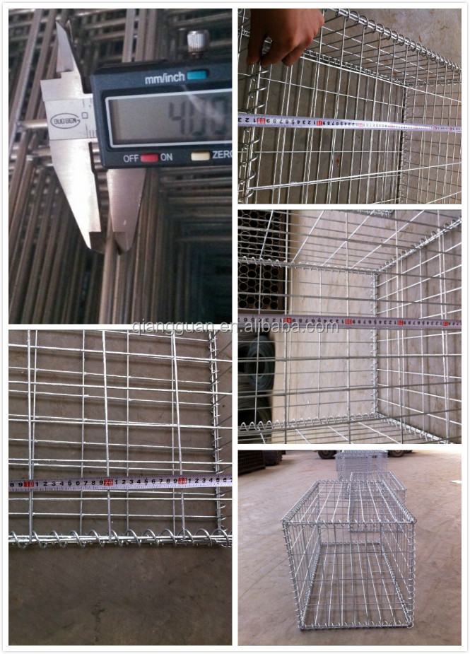 1m*0.5m*0.5m Galvanized Welded Gabion Box/ Welded Square Gabions for flood protective