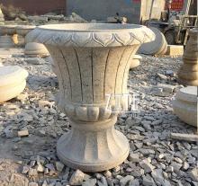 Western Style carved antique marble vase stone flowerpot