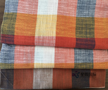 Colorful Plaid Cotton Blend Bamboo Fiber Shirt Fabric