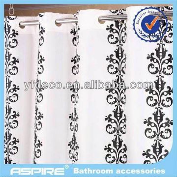 Polyester trendy design shower curtains