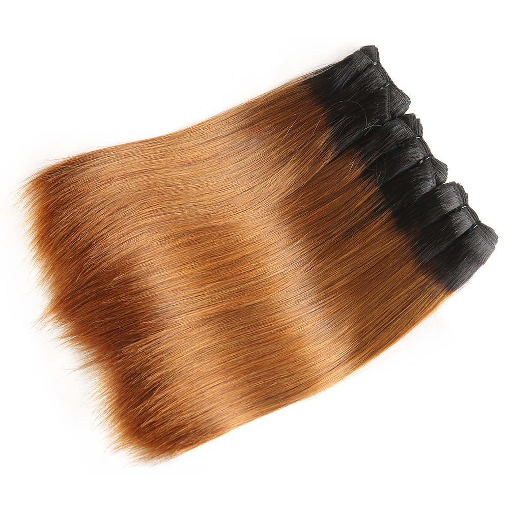 New Arrival Top Quality Thick Ends Double Drawn Ombre 30# Full Cuticle Virgin Peruvian Hair Bundles