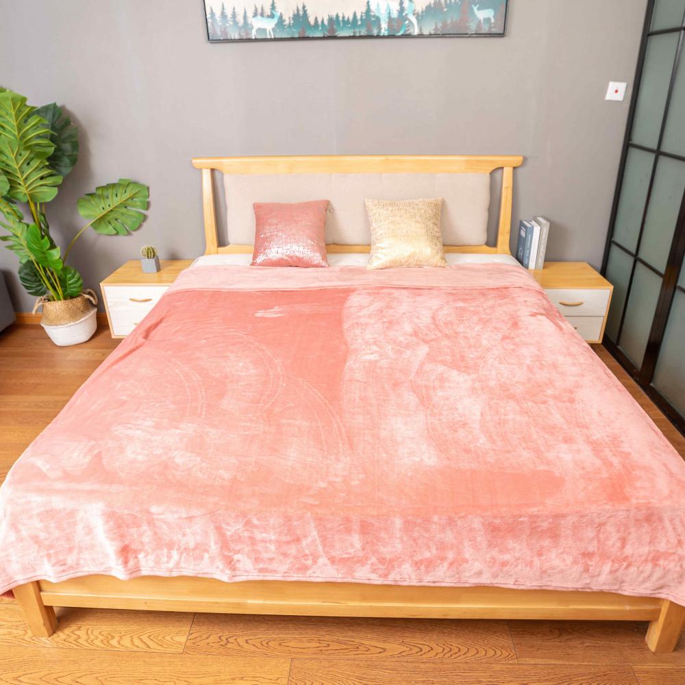 Reine Farbe Flache rosa Flanelldecke