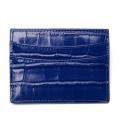 Blue Alligator Leather Slim Credit Card Holder