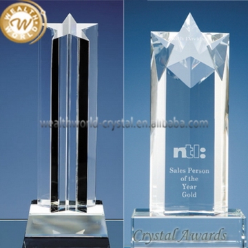 Excellent quality best sell 3d star glass crystal trophy