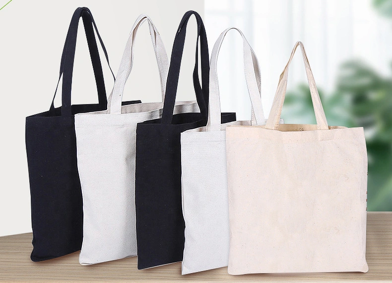 Custom Logo Canvas Shopping Bag Large Capacity Cotton Canvas Shopping Bags Eco Shop Bag