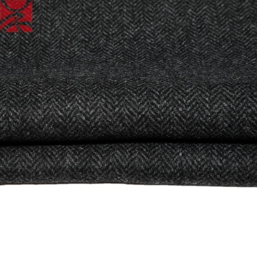 herringbone woven woolen wool fabric for overcoat