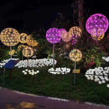 Illuminazione del dente di leone del fiore a fibra ottica