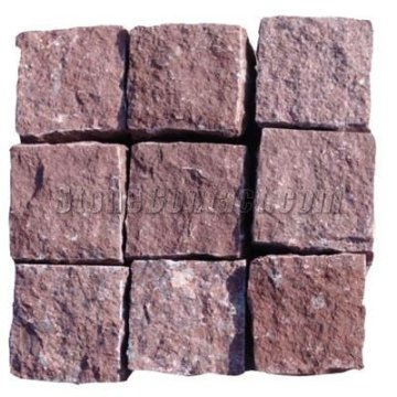 Red granite cobblestone