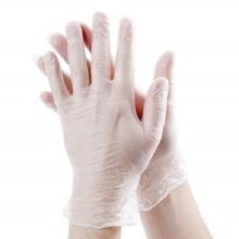 gants sans poudres de vinyle de travail enduits de PVC industriel