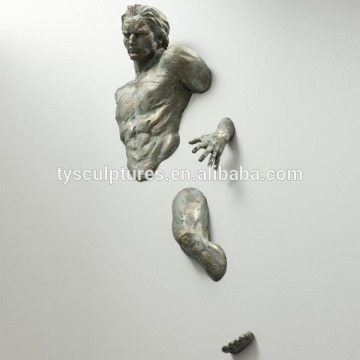 Best selling art work metal bronze decoration wall statue