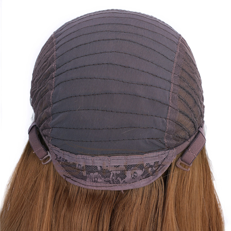 Aisi Hair Ombre Brown Lace Front Long Straight Wig High Temperature Fiber Synthetic Silk Straight Lace Front Long Wigs for Women