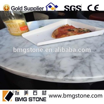Wholesale Statuario White Marble Round stone Table Top