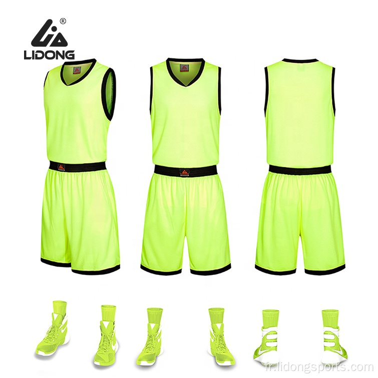 Nouveau design Basketball Uniformes bon marché Collaboration de basket-ball de basket-ball de couleur jeunesse