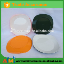 two tone color melamine square plate