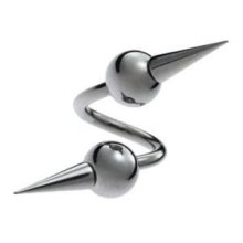 Surgical Steel Body Spiral Barbell Steel Thorn