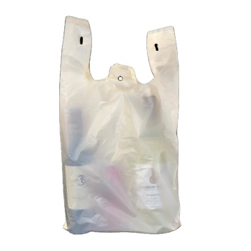 Le gilet de sac transparent en plastique de supermarché manipule des sacs t-shirt achats des sacs en plastique avec son propre logo