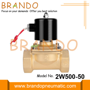 2W500-50 2 &#39;&#39; Pirinç Su Solenoid Valf 24V 220V